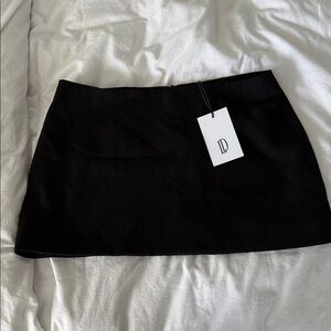 Black mini skirt